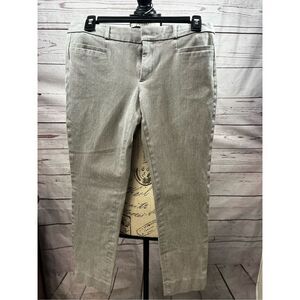 Banana‎ Republic Sloan Petite Grey Herringbone Ankle Pants Size 4